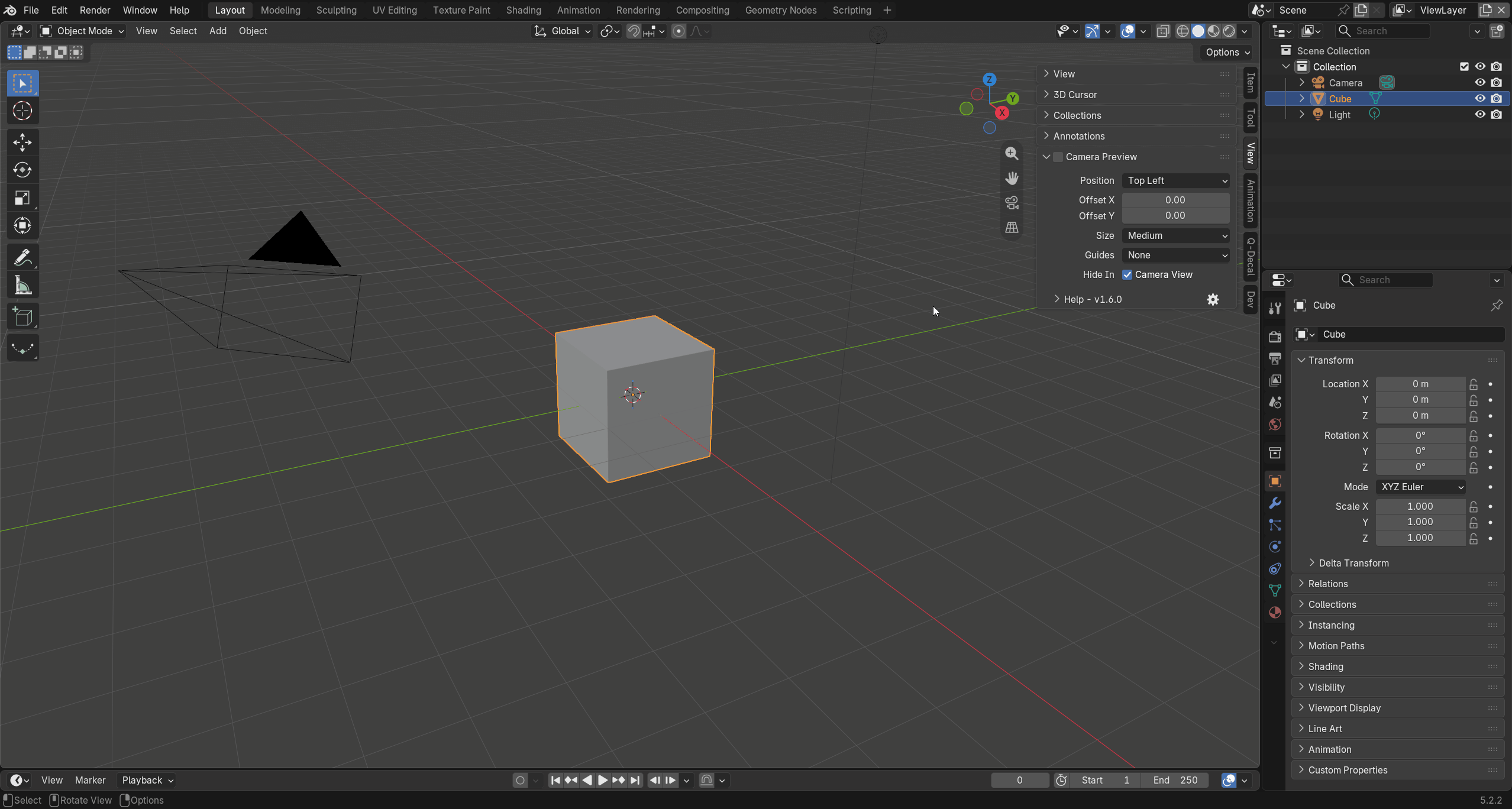 Moving and resizing camera preview windows in viewport