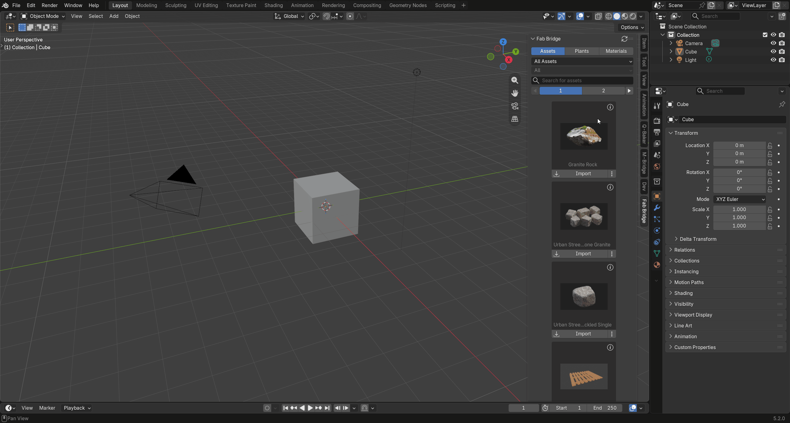 Viewing detailed asset information including name, polycount, and resolution