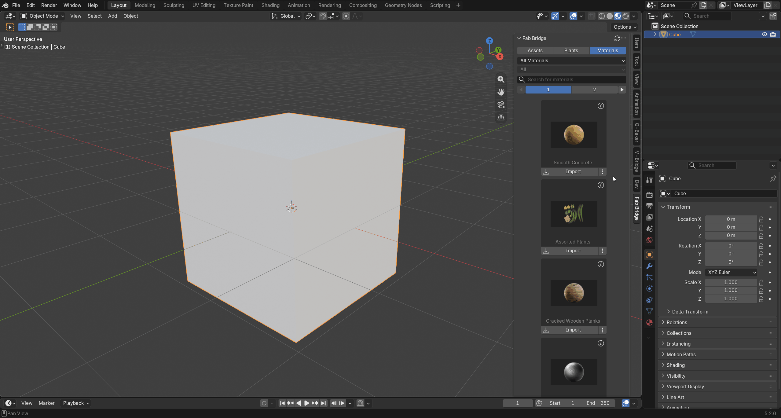 Importing Fab materials into Blender