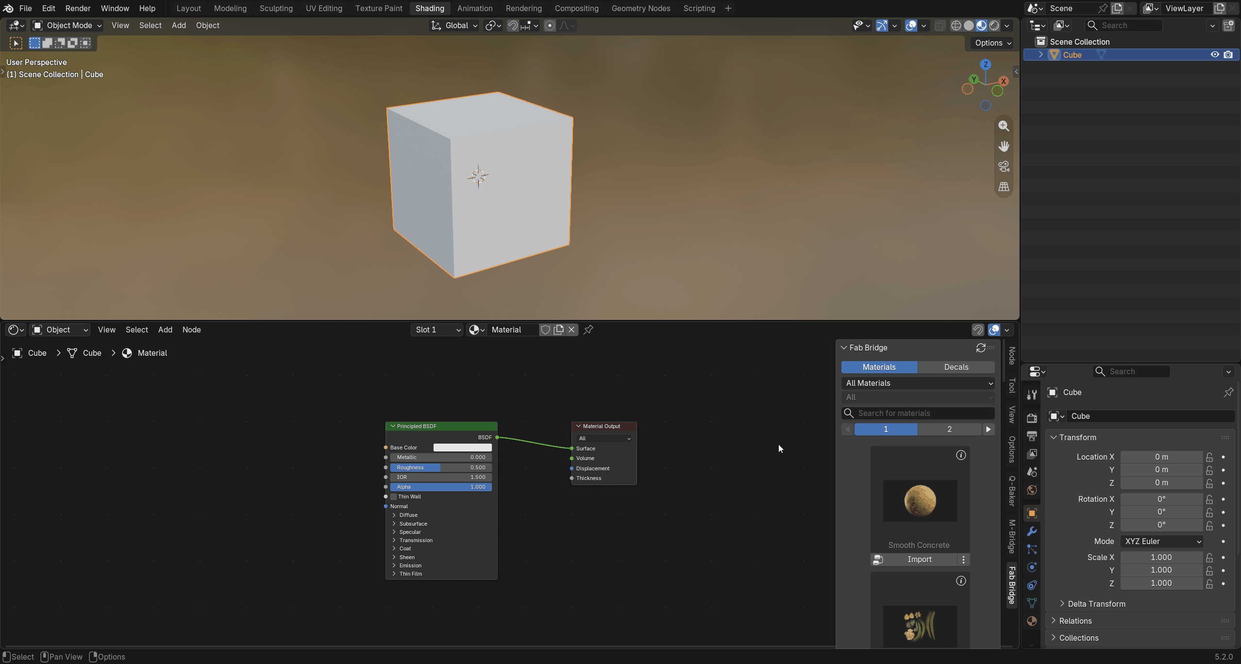 Importing surface textures as shader node groups in Blender