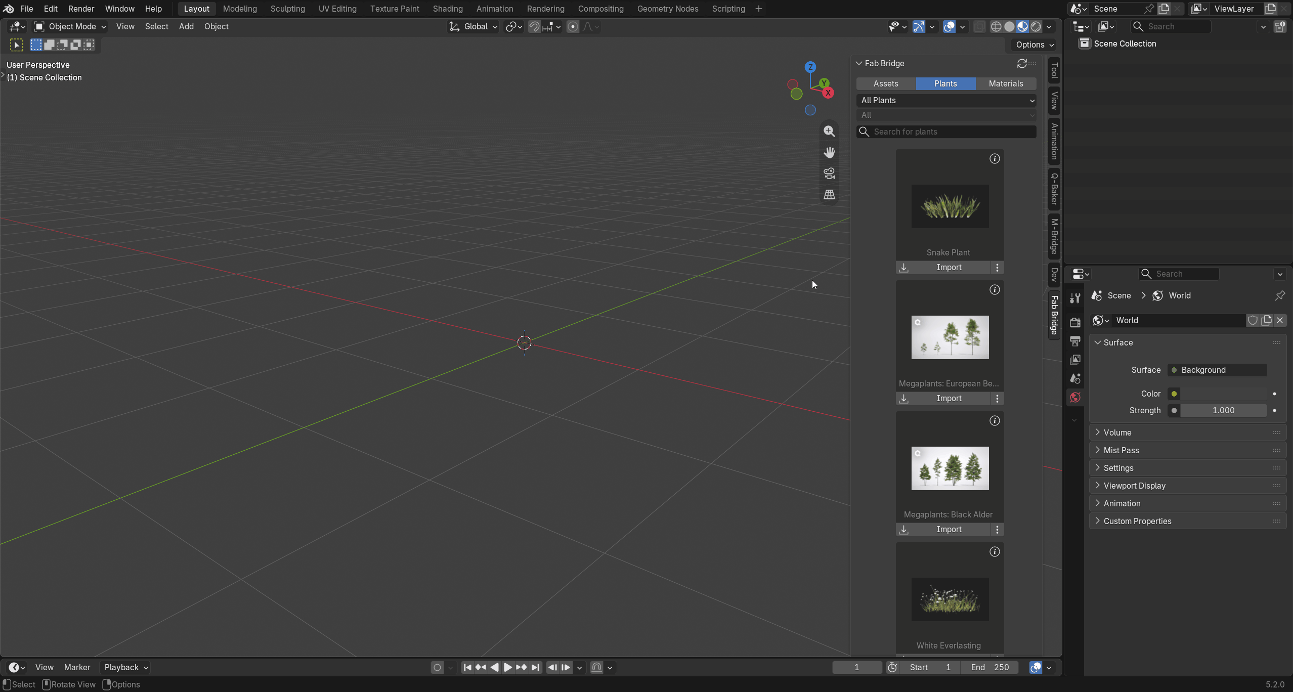 Importing 3D plant assets with LODs from the Fab library