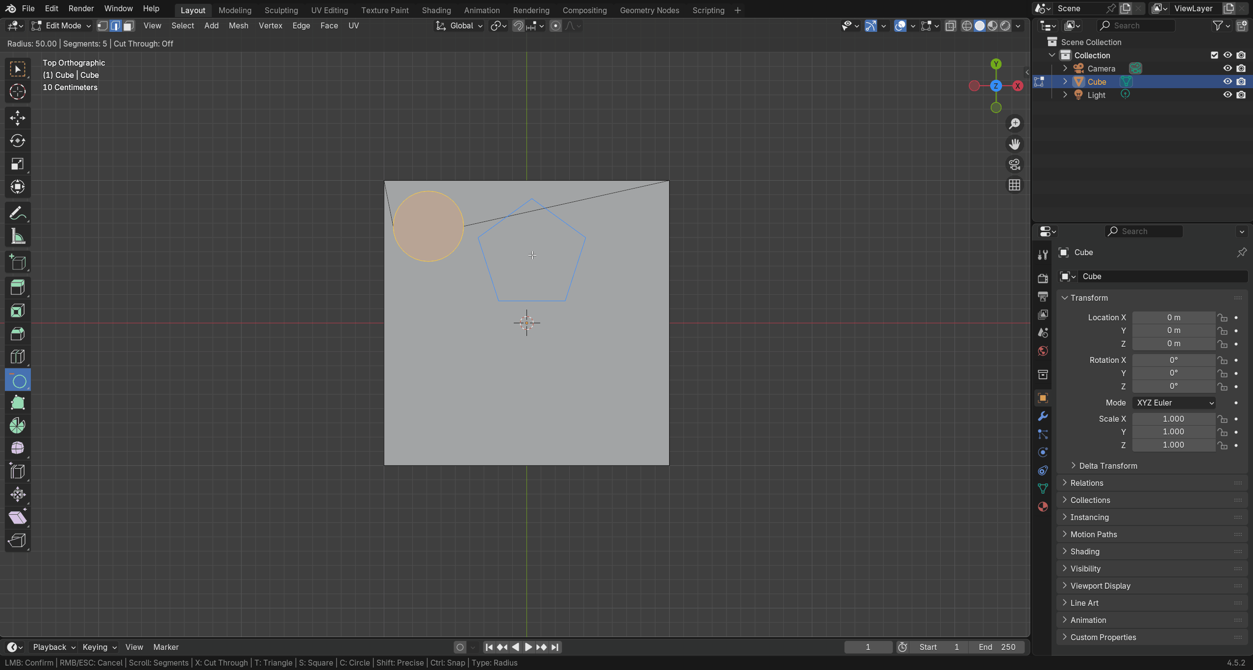 Adjustable segments demonstration